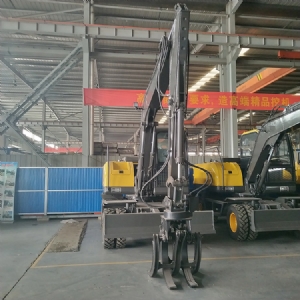 120型雙油缸輪式抓木機